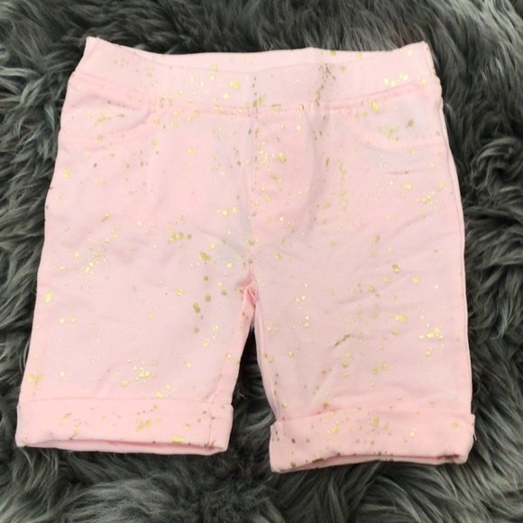 Epic Threads |  Girl's Pull On Shorts | Light Pink Gold Splatter | Various Sizes - Picture 1 of 2